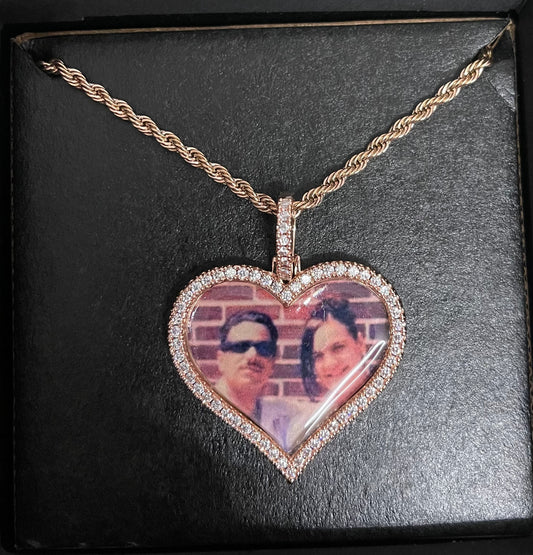 Heart shaped custom necklace